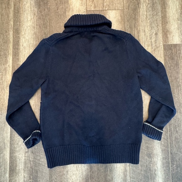 Banana Republic Men's MADMEN Navy Blue Shawl Collar Cardigan Cotton Small - Picture 3 of 4